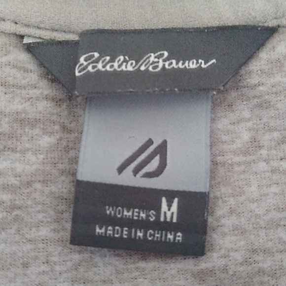 Eddie Bauer Women’s Size M Hoodie with collar and hood tan and cream - Picture 8 of 16